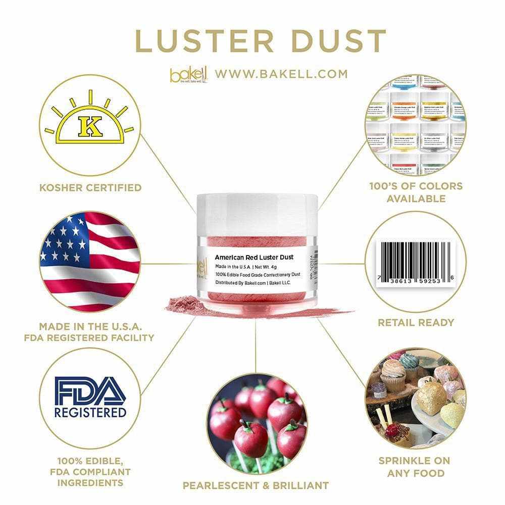 4th of July Luster Dust Combo Pack Collection A (8 PC SET)-Luster Dust_Combo Pack-bakell