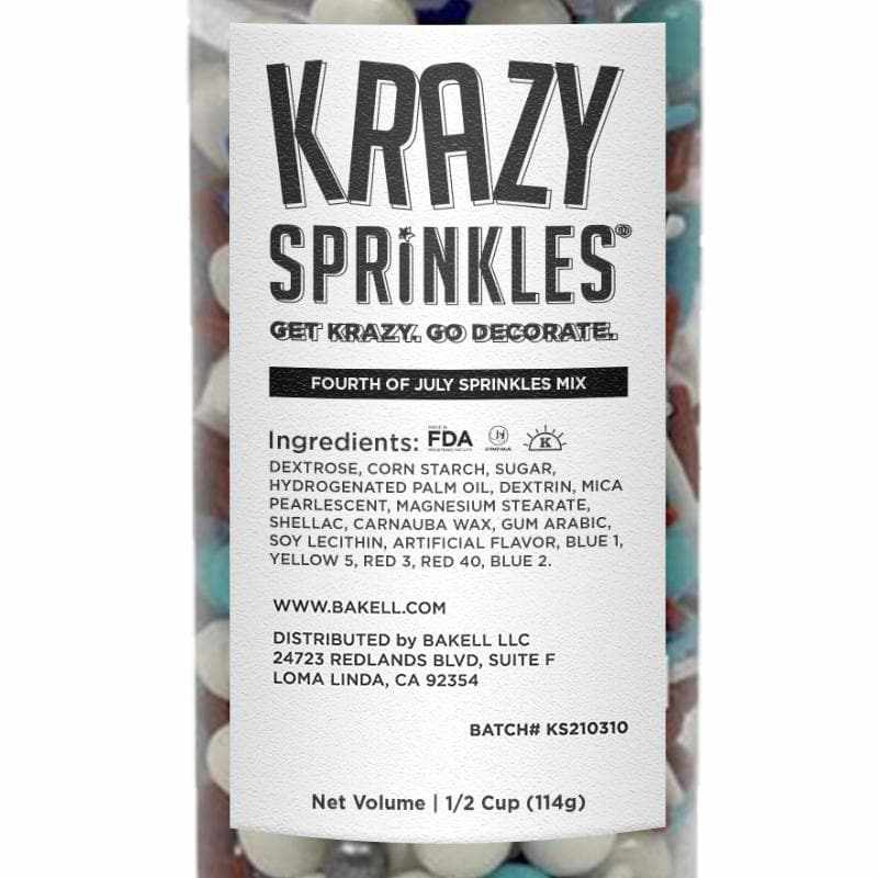 4th Of July Sprinkles Mix by Krazy Sprinkles  | Bakell