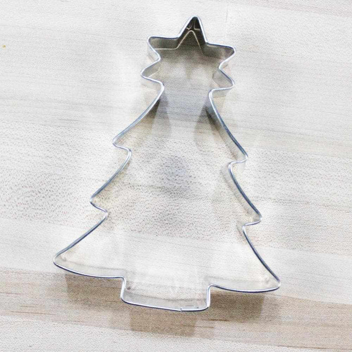 5 Inch Decorated Christmas Tree Metal Cookie Cutter-Cookie Cutters-bakell