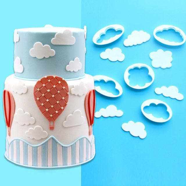 5 PC Clouds and Cloud Shape Cookie Cutter Set | Bakell.com