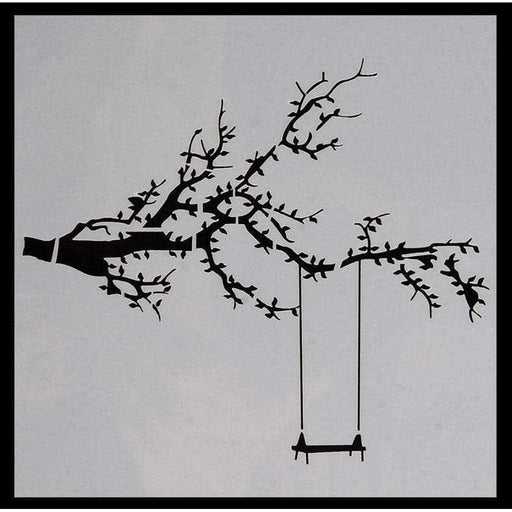 5x5 Branch with Swing Pattern Print Stencil | Bakell