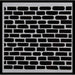 5x5 Brick Wall Pattern Print Stencil | Bakell