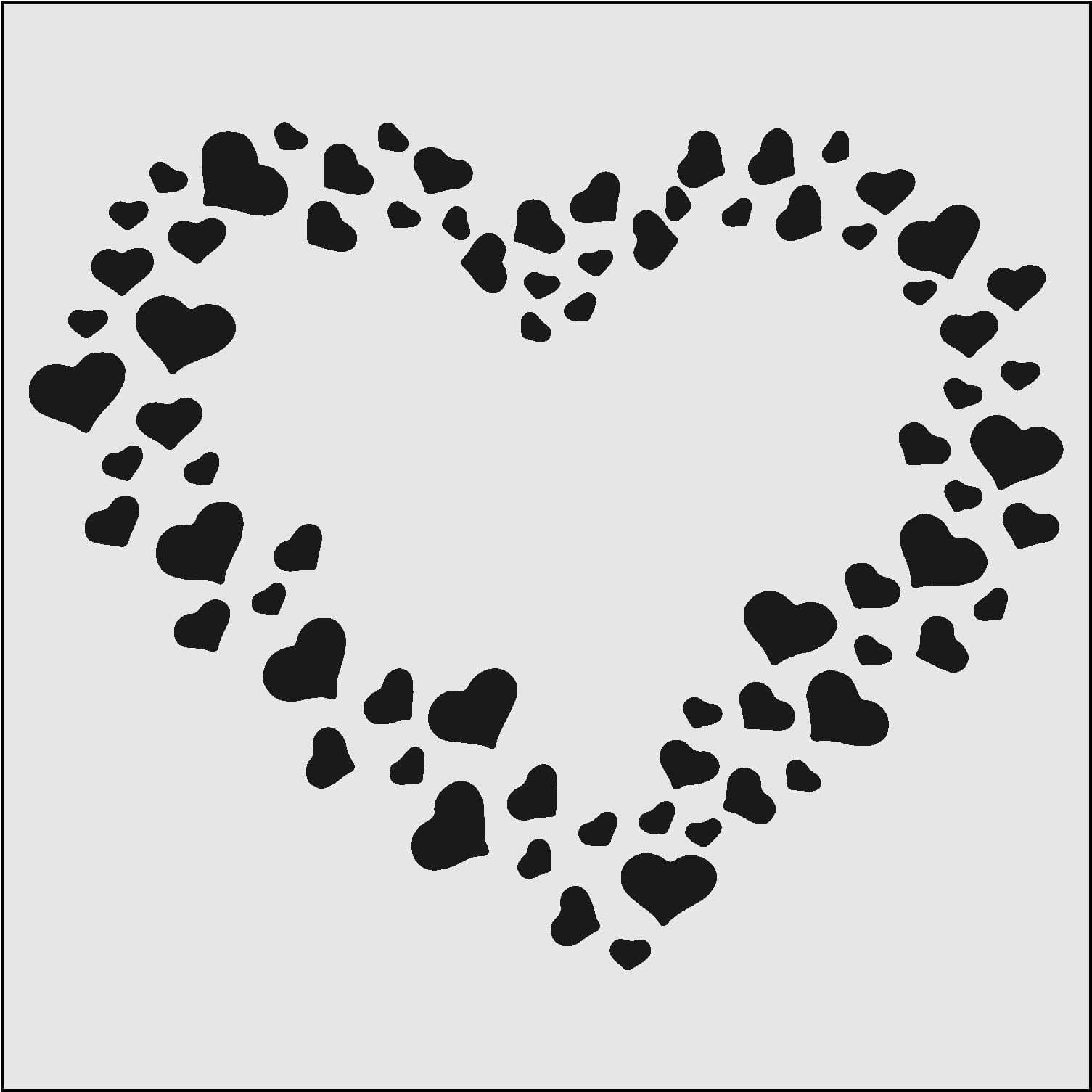 Shop 5x5 Hearts in a Heart Print Stencils from $4.89 - Bakell