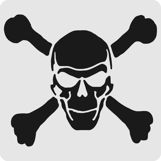5x5 Pirate Themed Skull and Cross Bone Stencil | Bakell