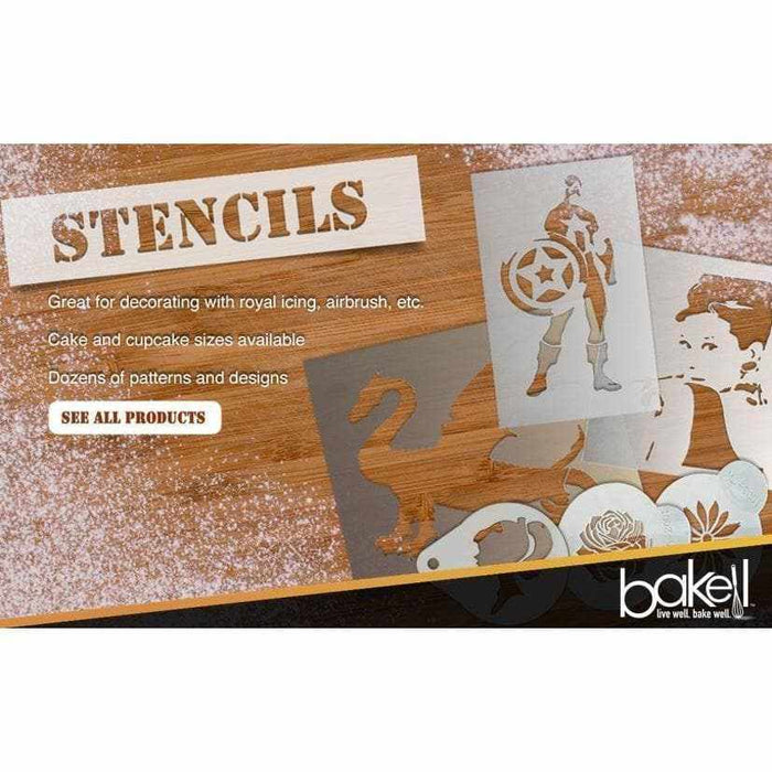 5x5 Roses Decorating and Crafting Stencil-Stencils-bakell