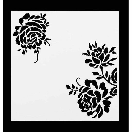 5x5 Multi Flower Print Stencil 