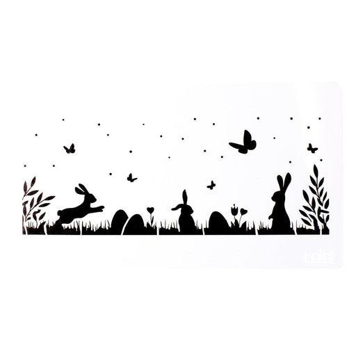 5x9 Bunny Field Stencil-Stencils-bakell