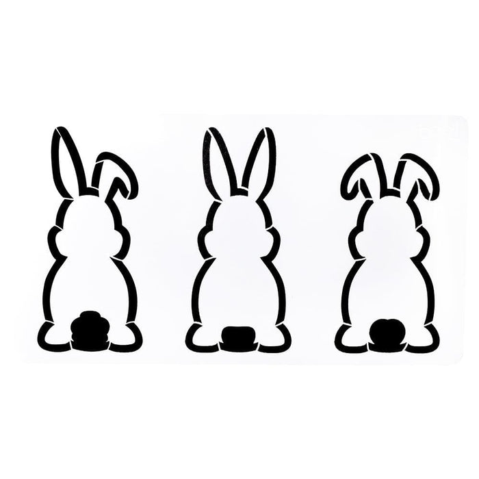 5x9 Easter Bunnies Stencil-Stencils-bakell