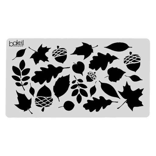 5x9 Fall Leaves and Acorns Stencil-Stencils-bakell