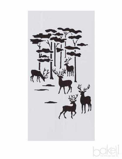 Forest Deers Stencil