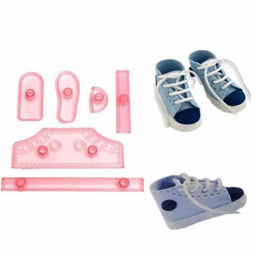 6 PC Baby Shoe Sneakers Pattern Sugarcraft Tool Set | Bakell