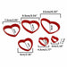 6 PC Heart Nested Cookie Cutter Set Valentine's Day-Cookie Cutters-bakell