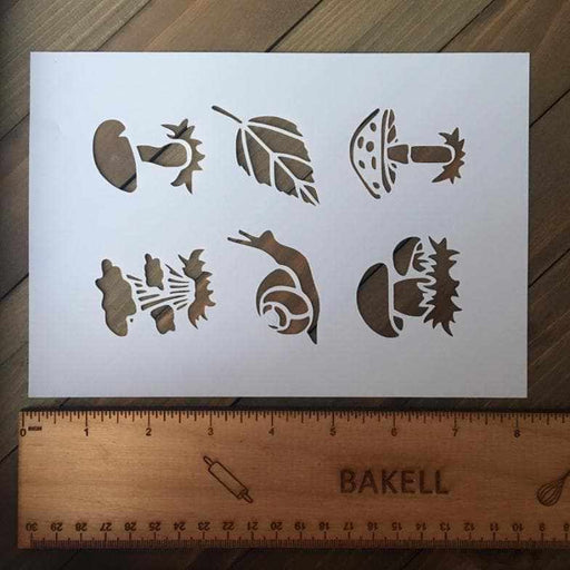 Shop Wonderland Mushroom Snail Leaf Alice Stencil From $6.89 - Bakell
