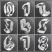9 PC Set 1 Inch Tall Number Font Cutout Sugarcraft Cutters | Bakell