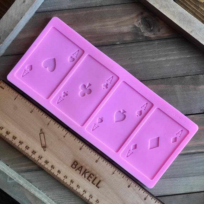 Aces Poker Cards Silicone Mold | Bakell.com