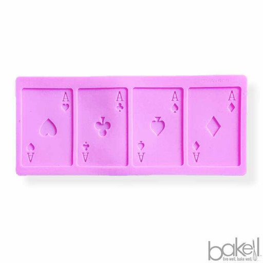 Aces Poker Cards Silicone Mold | Bakell.com