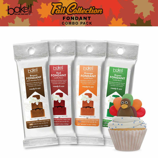 Buy Now Fall Themed Fondant Icing 4oz - Lots of Flavor and Colors
