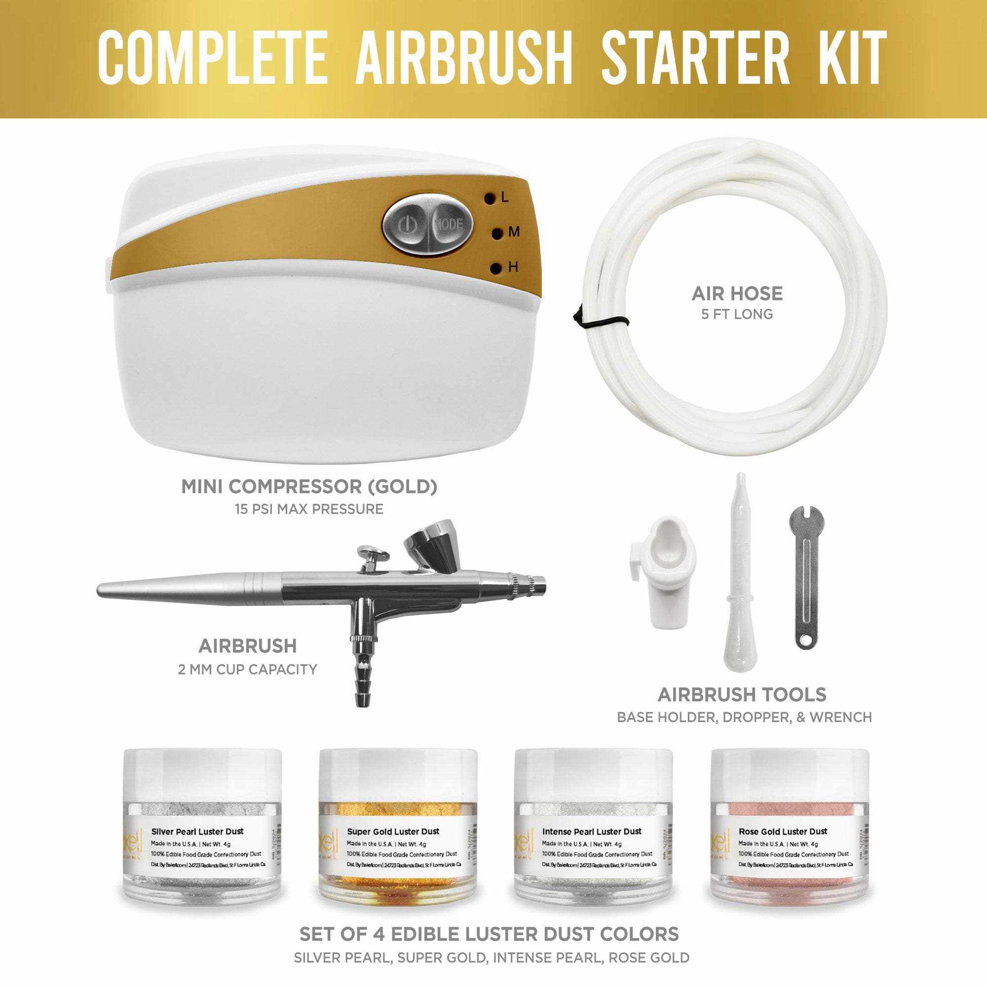 Best Airbrush Kit - Airbrush Compressor Kit - Cakes, Makeup, Paint