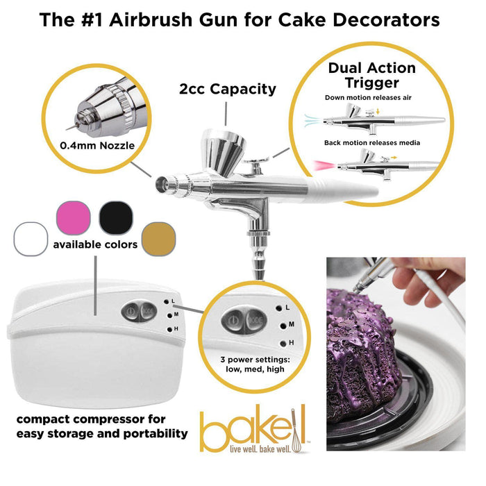 Buy White Airbrush Professional Series Gun Kit | Bakell