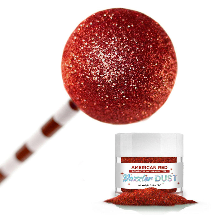 American Red Dazzler Dust | Edible Red Non-Toxic Glitter | Bakell