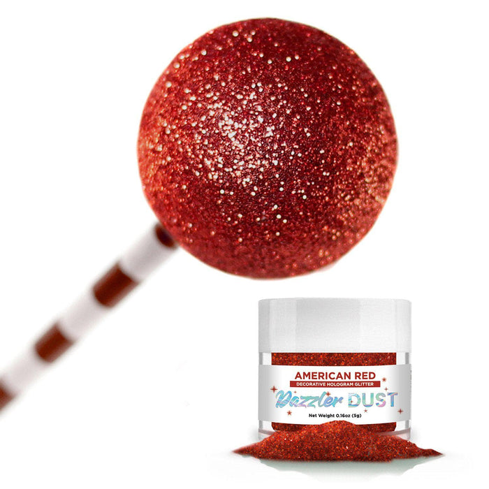 American Red Dazzler Dust 5 Gram Jar - Edible Glitter Dust Manufacturer - Bakell