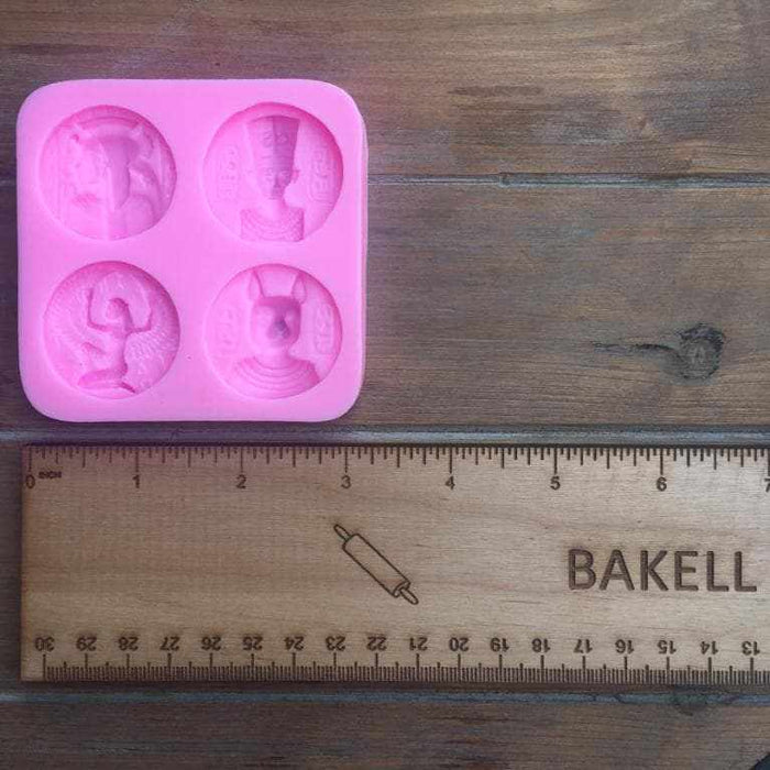 Ancient Egypt Sphinx, Pharaohs and Gods Coins Silicone Mold | Bakell