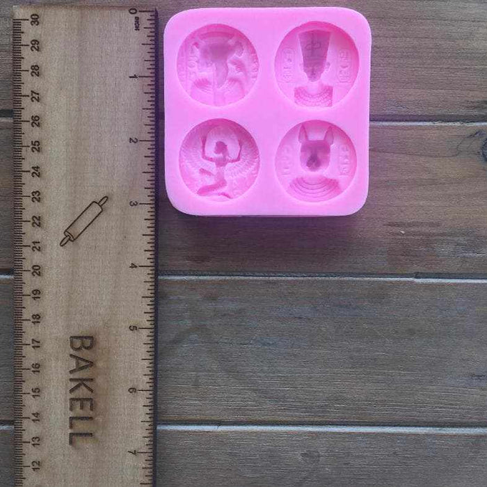 Ancient Egypt Sphinx, Pharaohs and Gods Coins Silicone Mold | Bakell