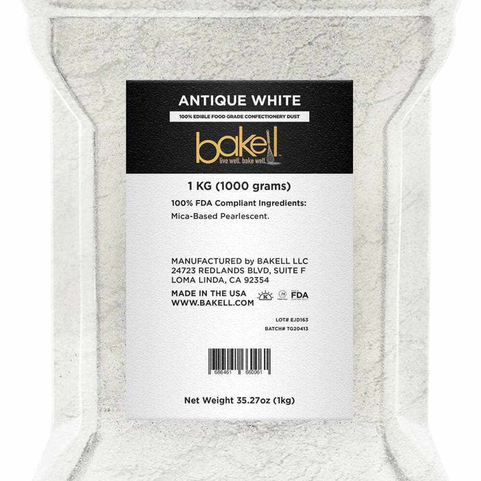 Antique White Luster Dust Bulk Size | Bakell