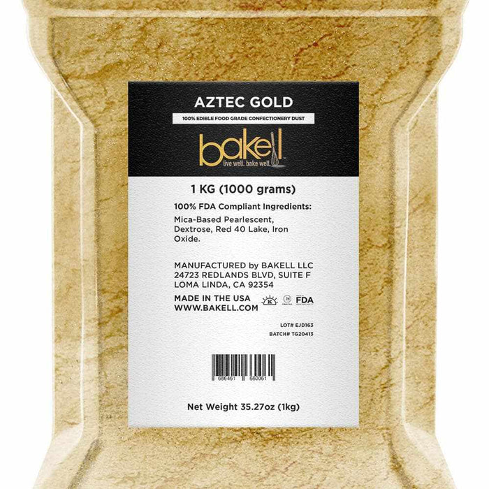 Aztec Gold Luster Dust | 100% Edible & Kosher Pareve | Wholesale | Bakell.com