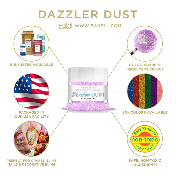 Baby Pink Dazzler Dust® 5 Gram Jar-Dazzler Dust_5G_Google Feed-bakell