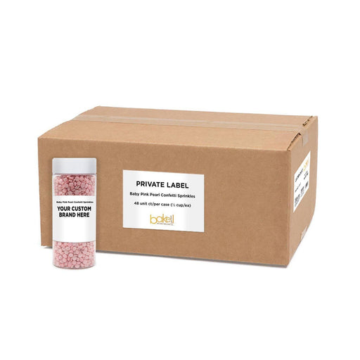 Baby Pink Pearl Confetti Sprinkles | Private Label  (48 units per/case) | Bakell