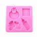 Baby Shower, Bib, Booties and Bottle Silicone Mold | Bakell.com