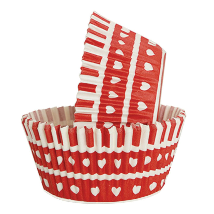 Banded Heart Cupcake Wrappers & Liners | Bulk & Wholesale | Bakell.com