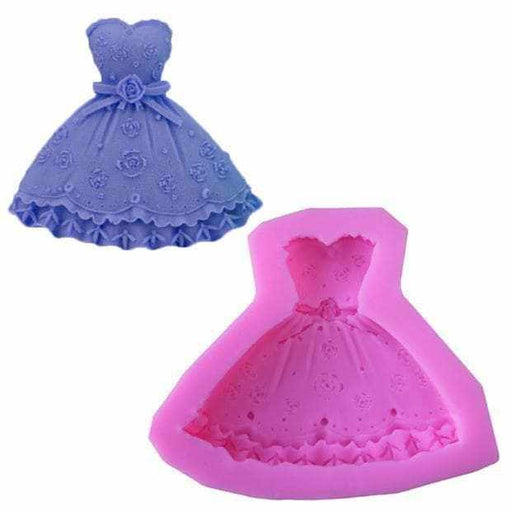 Beautiful Ballroom Dress Silicone Mold | Bakell.com