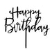 Black Cursive Happy Birthday | Birthday Cake Topper | Bakell