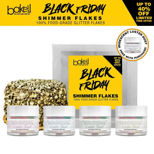 Black Friday 5 PC Iridescent Luster Dust Set with Gold | Bakell