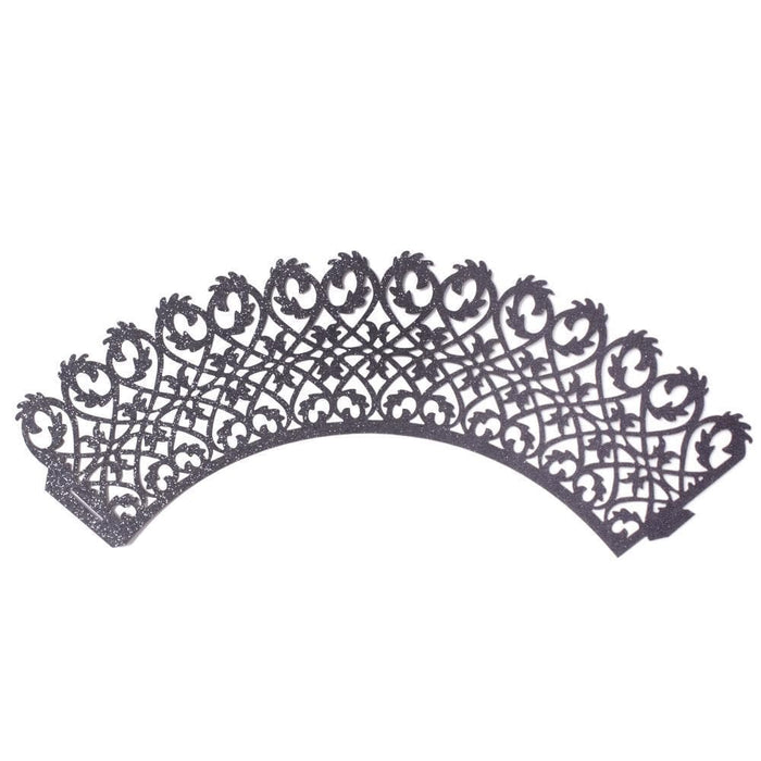 Black Lace Cupcake Wrappers & Liners  | Bakell® Baking Products