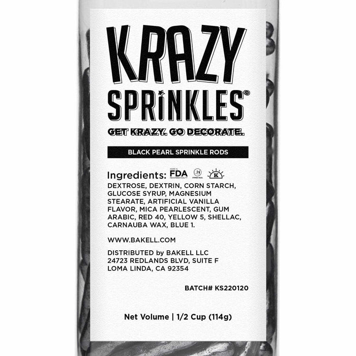 Black Pearl Rods Sprinkles-Krazy Sprinkles_HalfCup_Google Feed-bakell