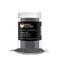 Black Shimmer Edible Glitter, Bulk Size | Beverage & Beer Glitters