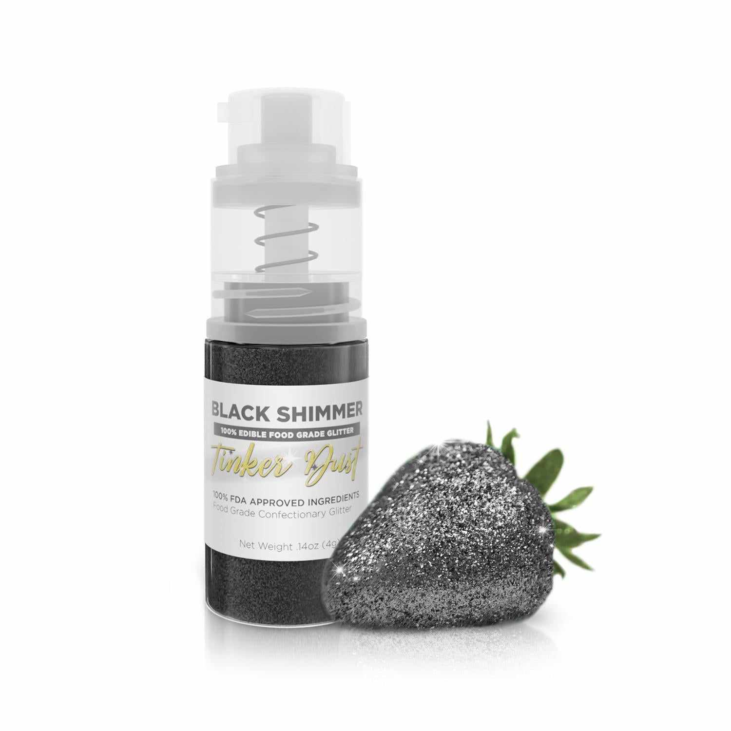 New! Miniature Tinker Dust Spray Pumps | 4g Black Edible Glitter
