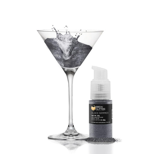 Black Shimmer Edible Glitter Spray Pump | Brew Glitter | Bakell