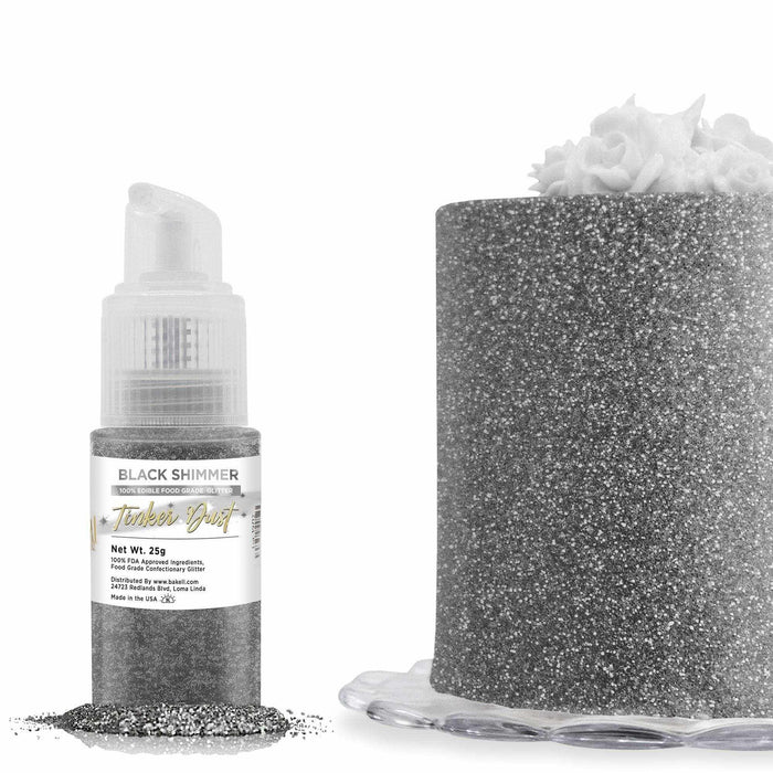 Black Shimmer Tinker Dust Glitter | Spray Pump by the Case Private Label | Bakell