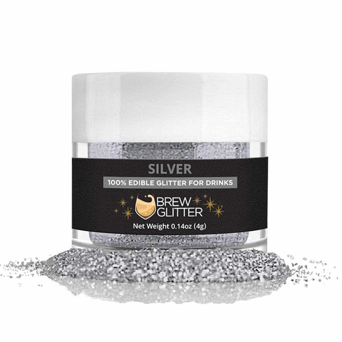 Raiders Football Inspired Black and Silver Edible Glitter Team Colors