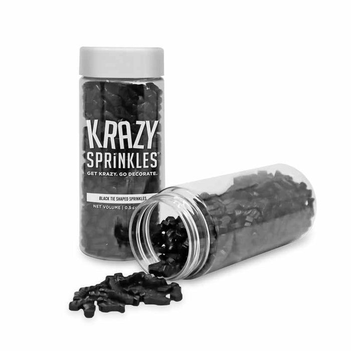 Black Tie Shaped Sprinkles-Krazy Sprinkles_HalfCup_Google Feed-bakell