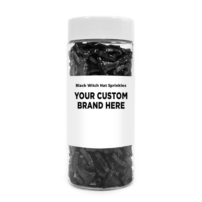 Black Witch Hat Shaped Sprinkles | Private Label | Bakell
