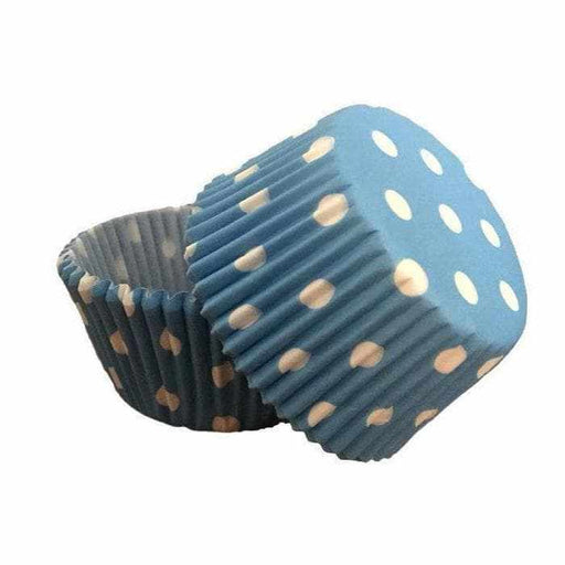 Bulk Blue and White Polka Dot Cupcake Wrappers & Liners | Bakell.com
