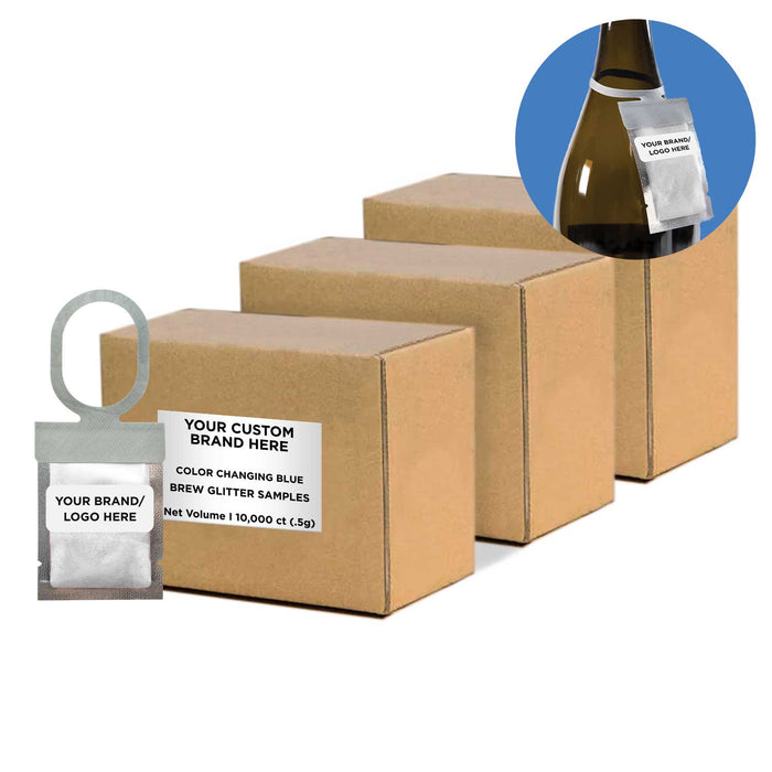 Blue Brew Glitter Private Label Hang Tag Neckers | Bakell