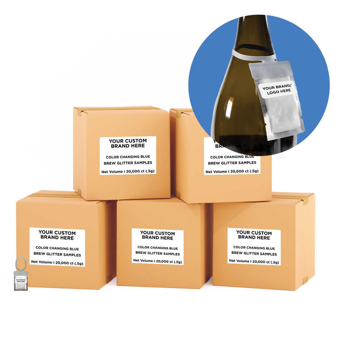 Blue Brew Glitter Private Label Hang Tag Neckers | Bakell