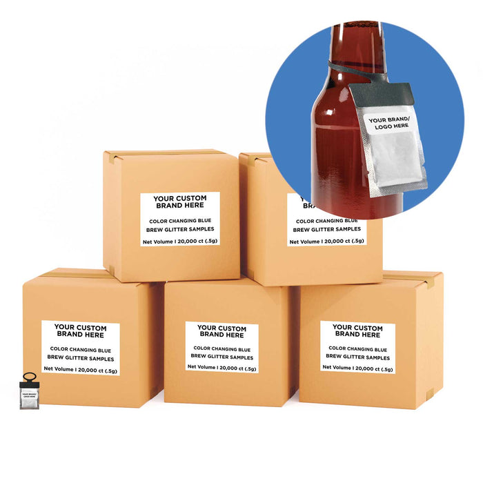 Blue Brew Glitter Private Label Hang Tag Neckers | Bakell