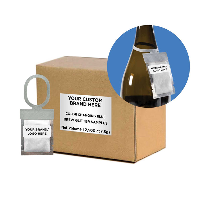 Blue Brew Glitter Private Label Hang Tag Neckers | Bakell